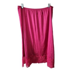 VASSARETTE Hot Pink Half Slip XL